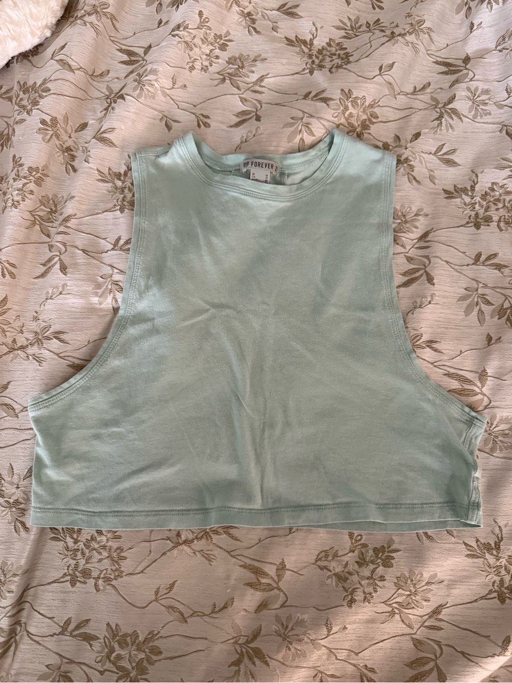 Forever 21 Mint Green Cropped Muscle Tank